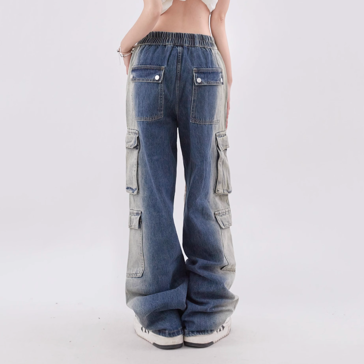 ウォッシュドカーゴデニムパンツ RAY312