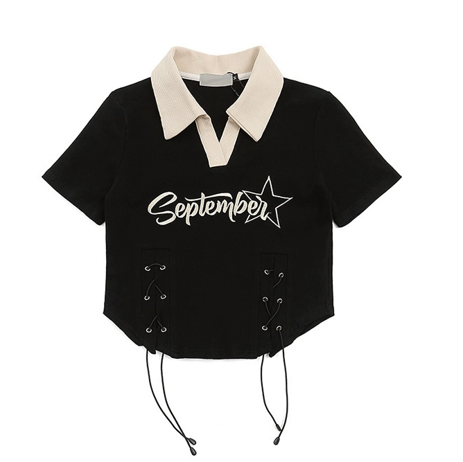 ストラッピーポロネックハーフスリーブTシャツ ENJ123