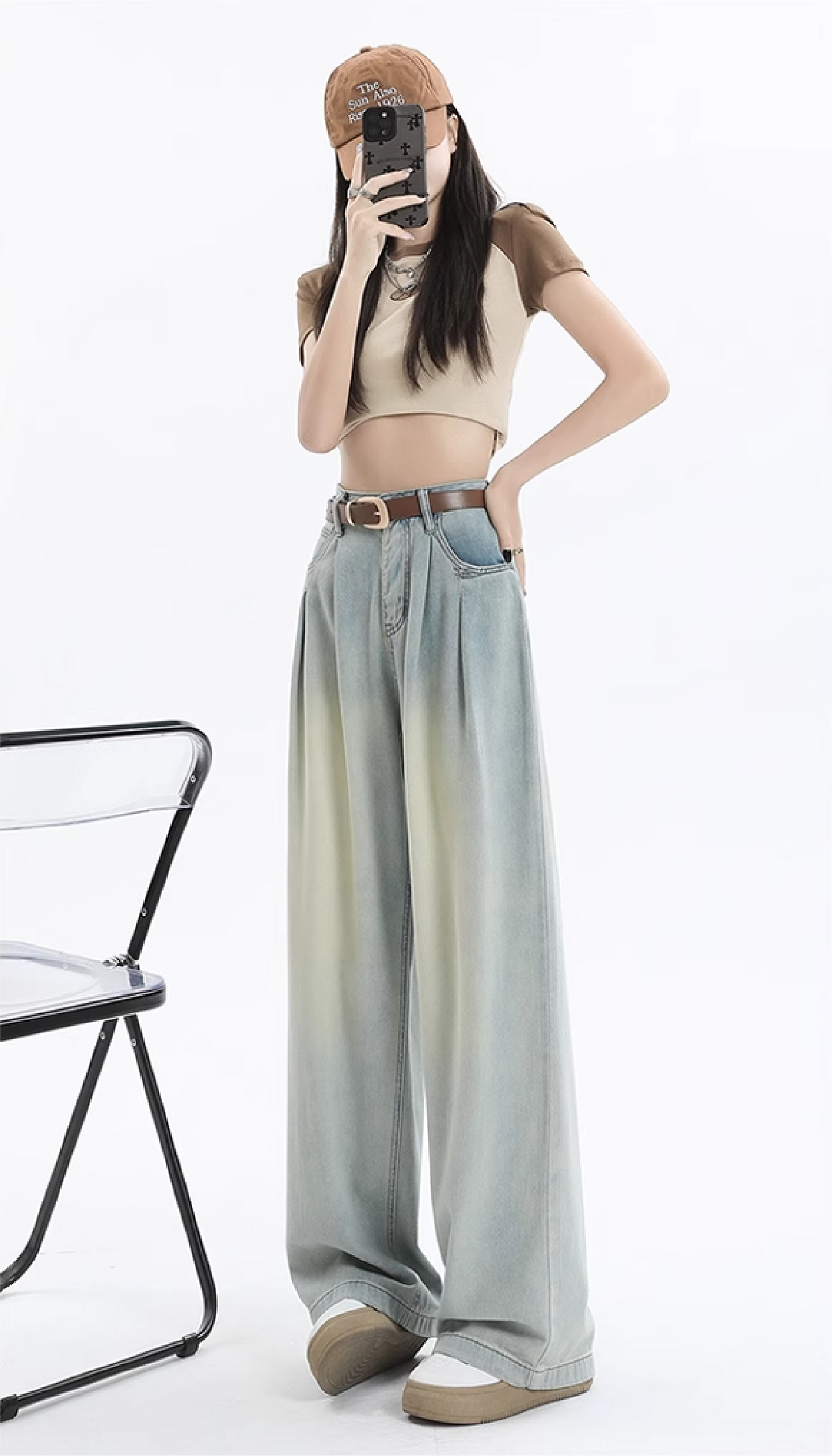 ウォッシュドワイドデニムパンツ MAS302