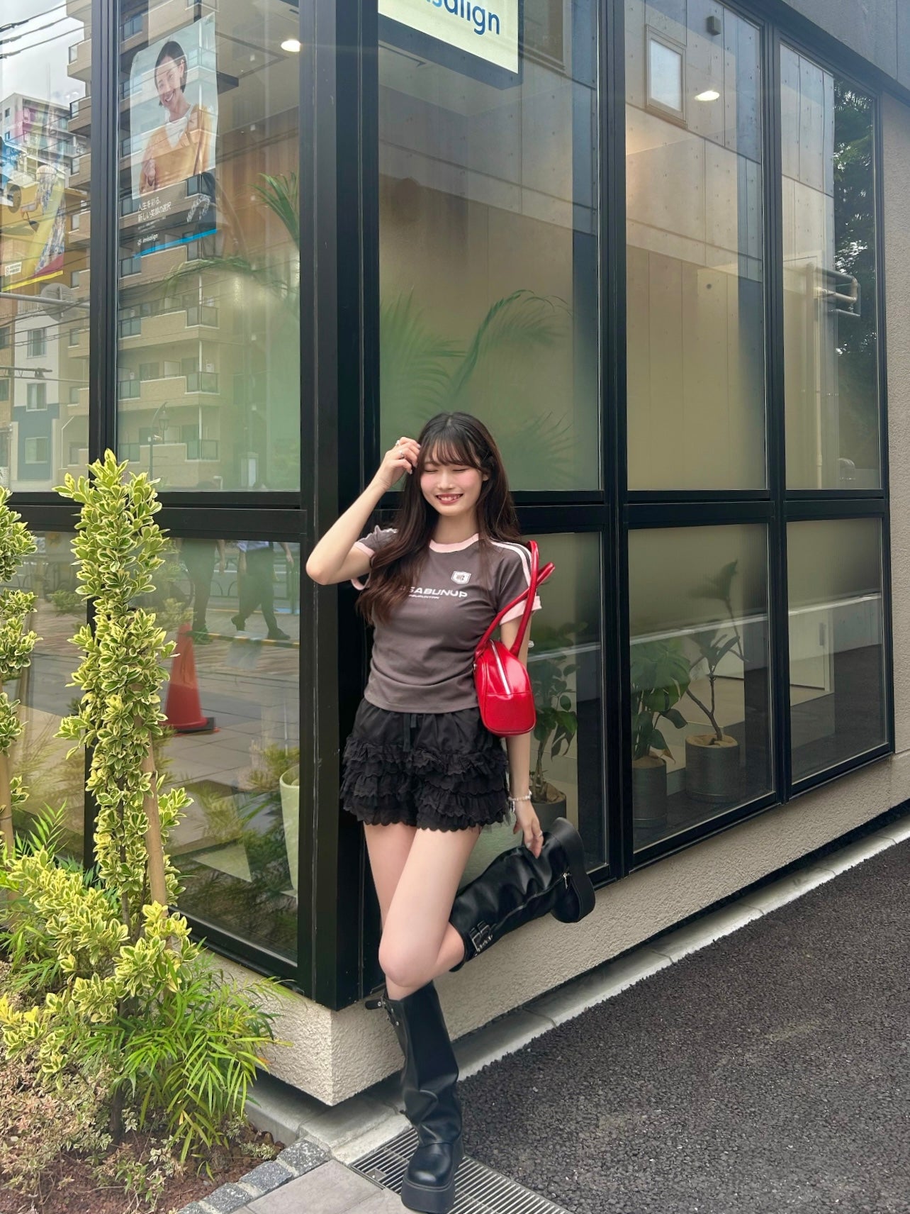 フットボールラグランTシャツ