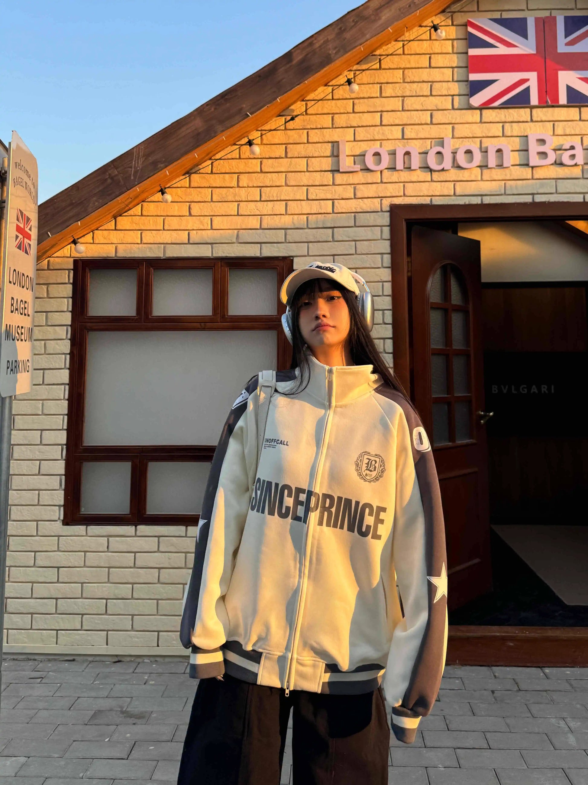 バイカラースポーティートラックジャケット KDS377