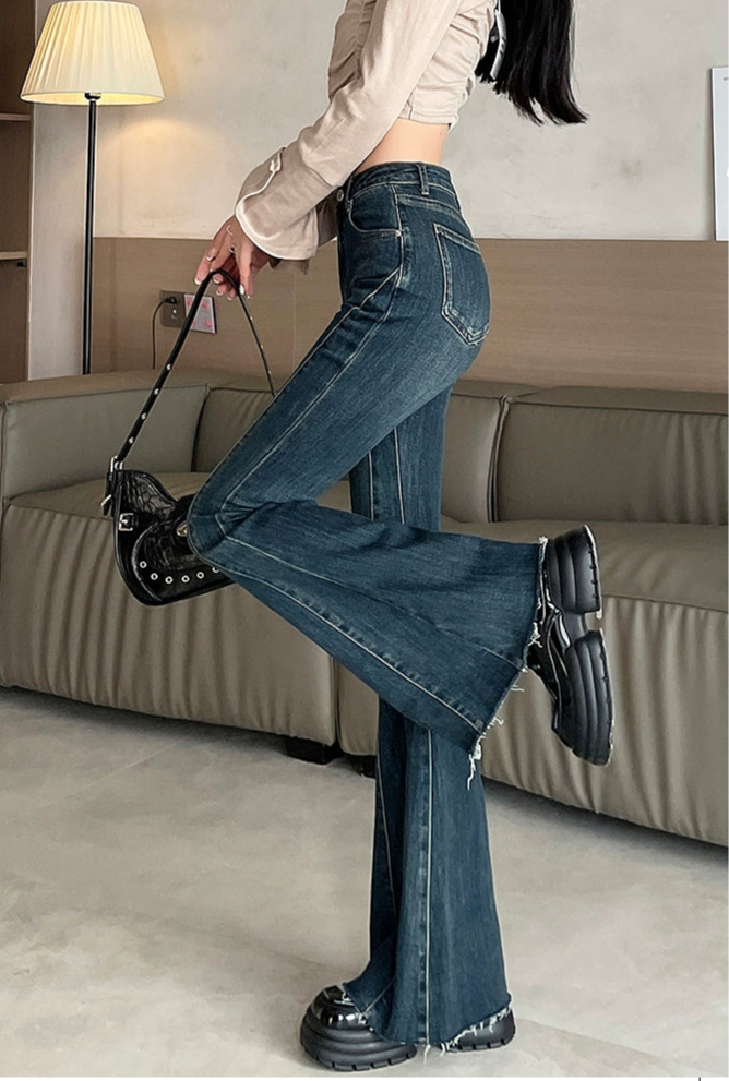 ウォッシュスリムフレアパンツ