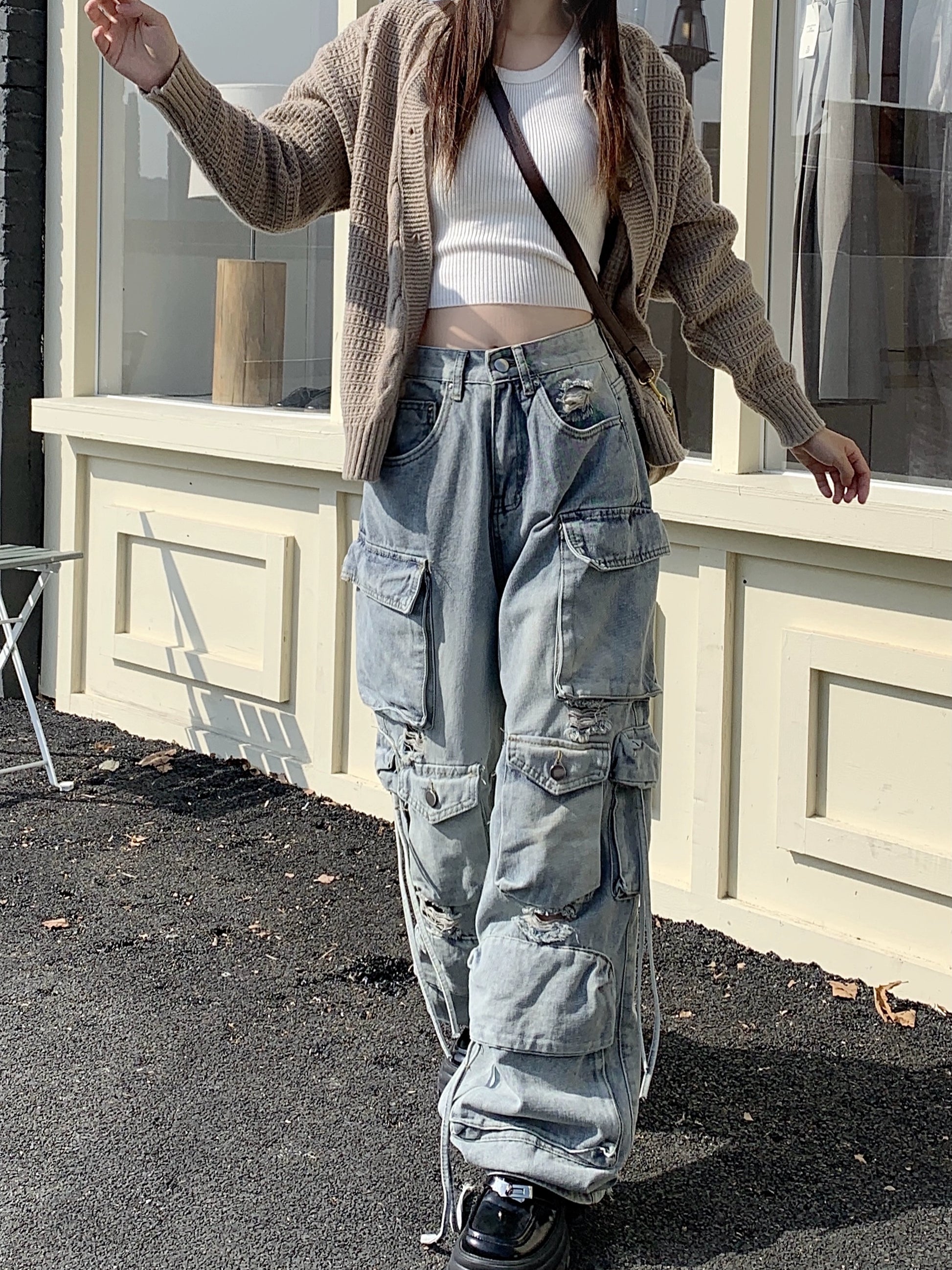 マルチポケットウォッシュグラデーションデニム