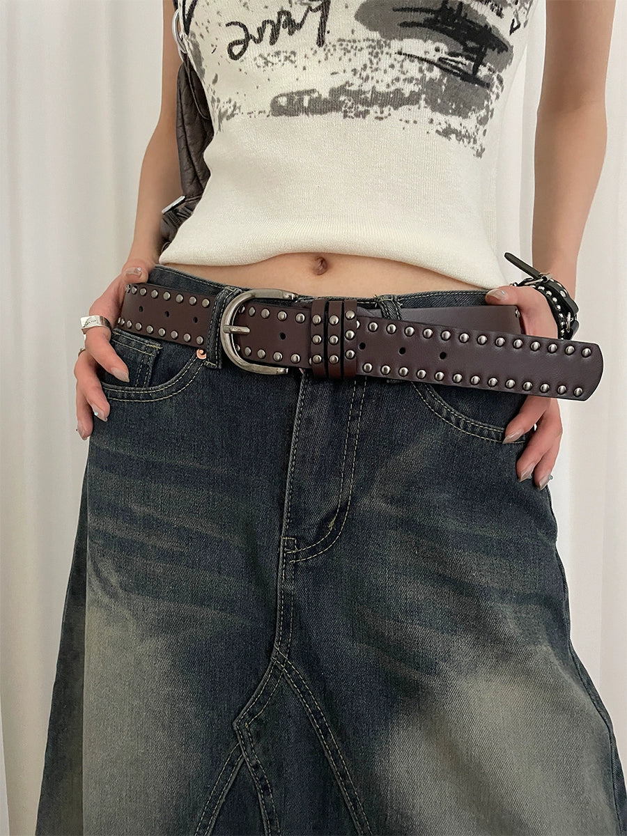 スタッズデコレーションベルト