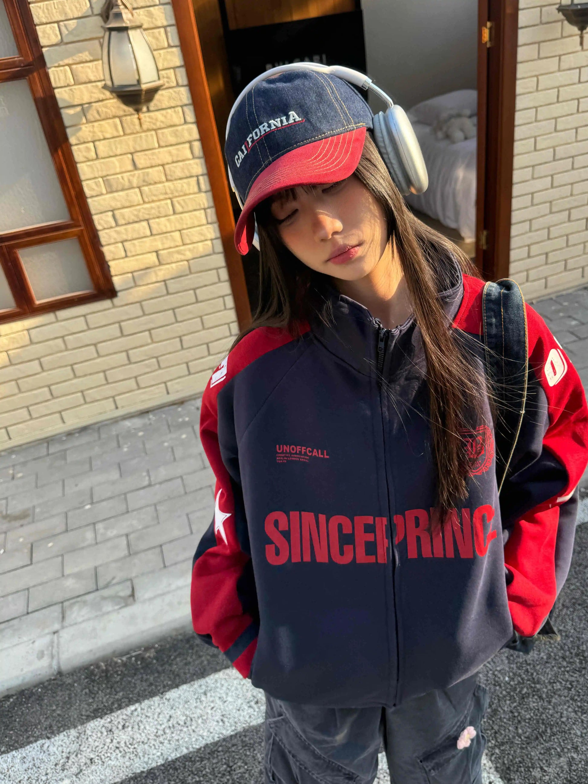 バイカラースポーティートラックジャケット KDS377