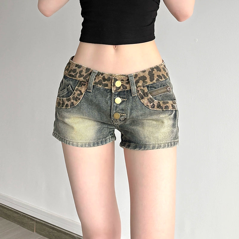 レオパードデニムショートパンツ – 100StarS レオパードデニムショートパンツ – 100StarS