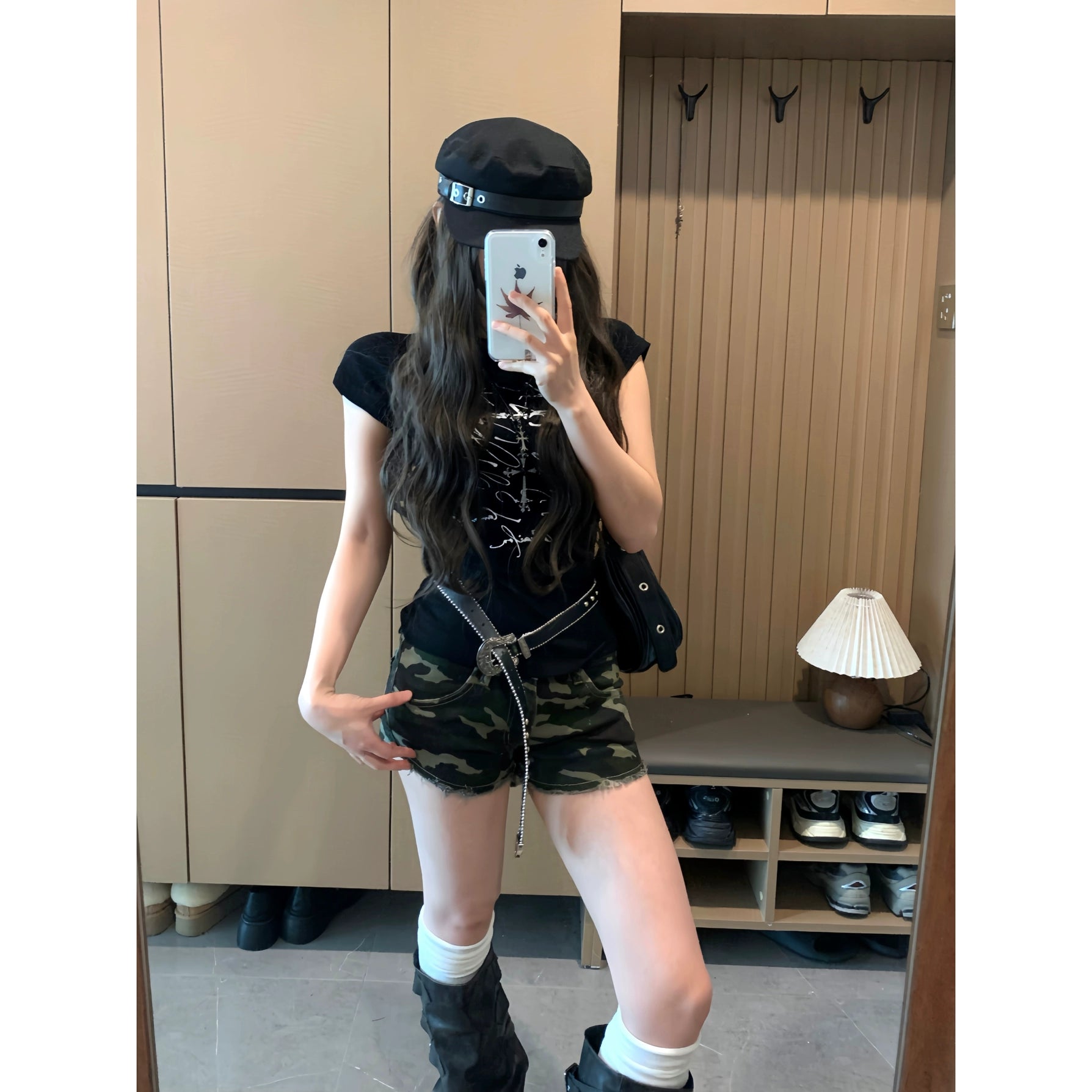 レターインククロップドTシャツ