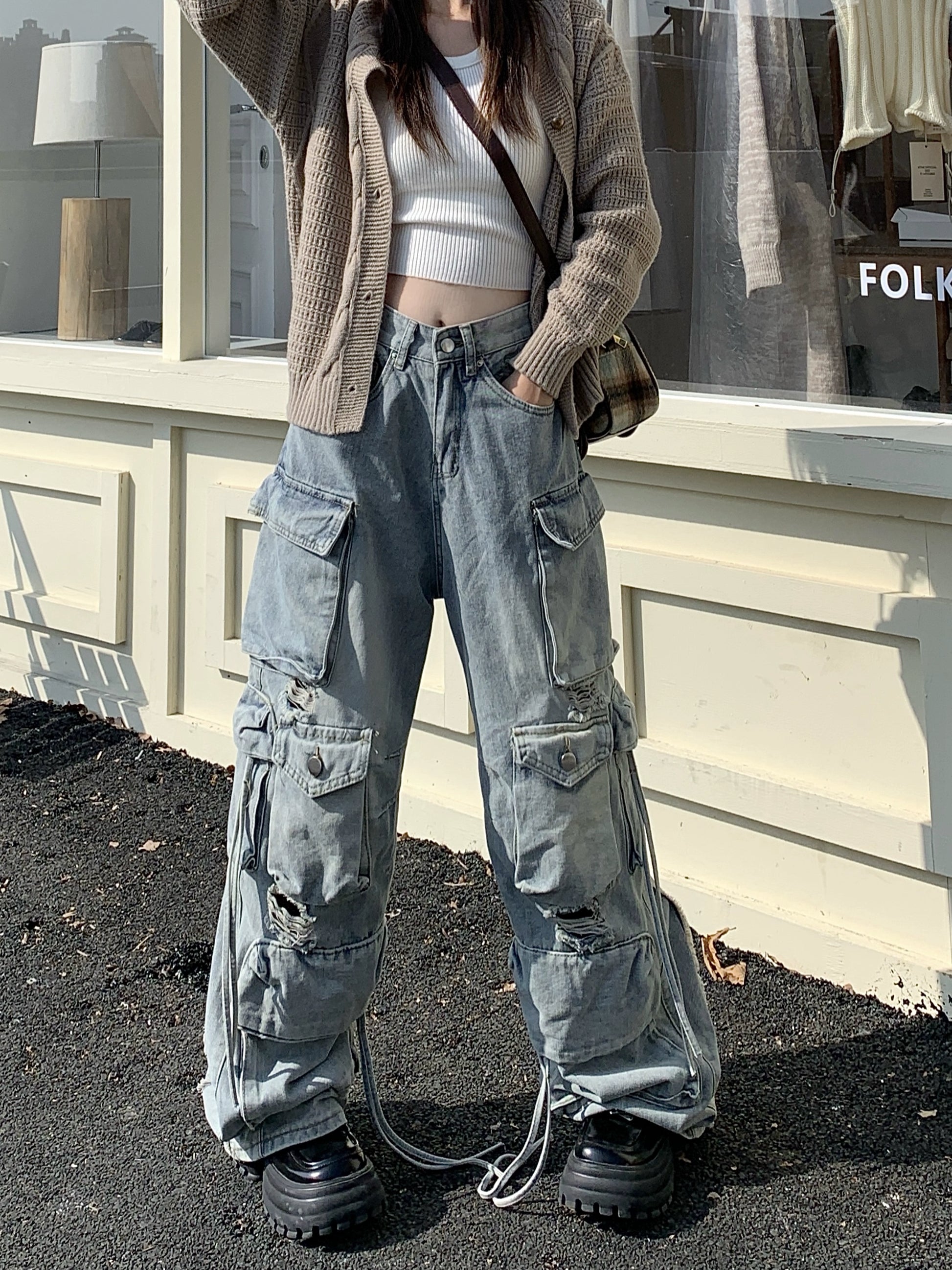 マルチポケットウォッシュグラデーションデニム