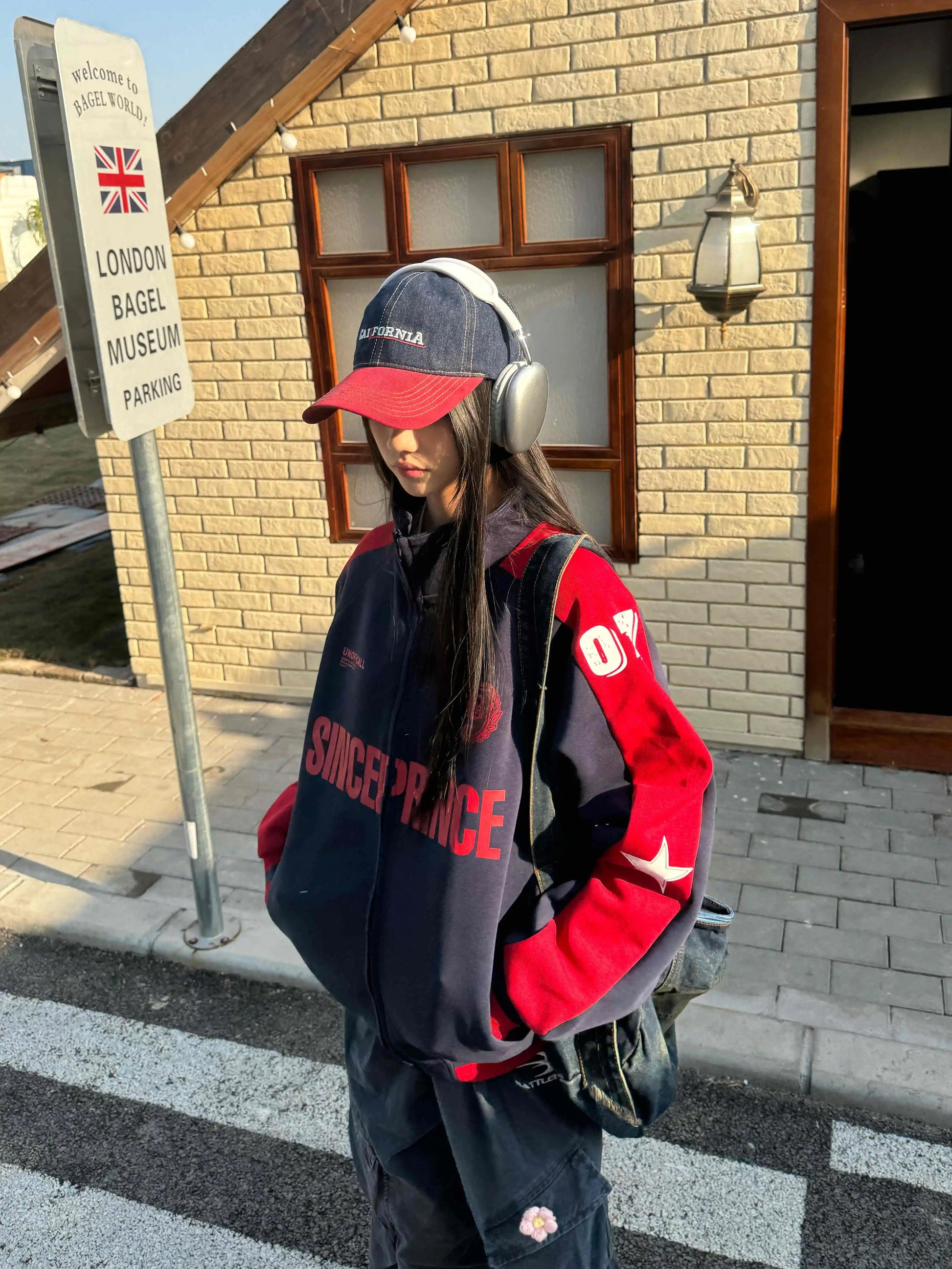 バイカラースポーティートラックジャケット KDS377