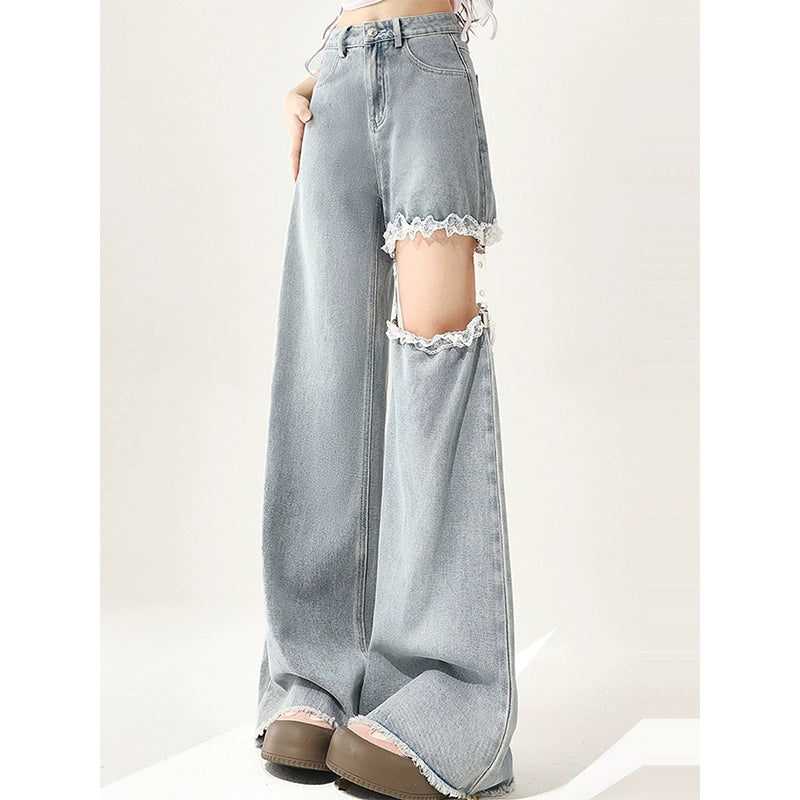 カットアウトデニムパンツ ENJ362