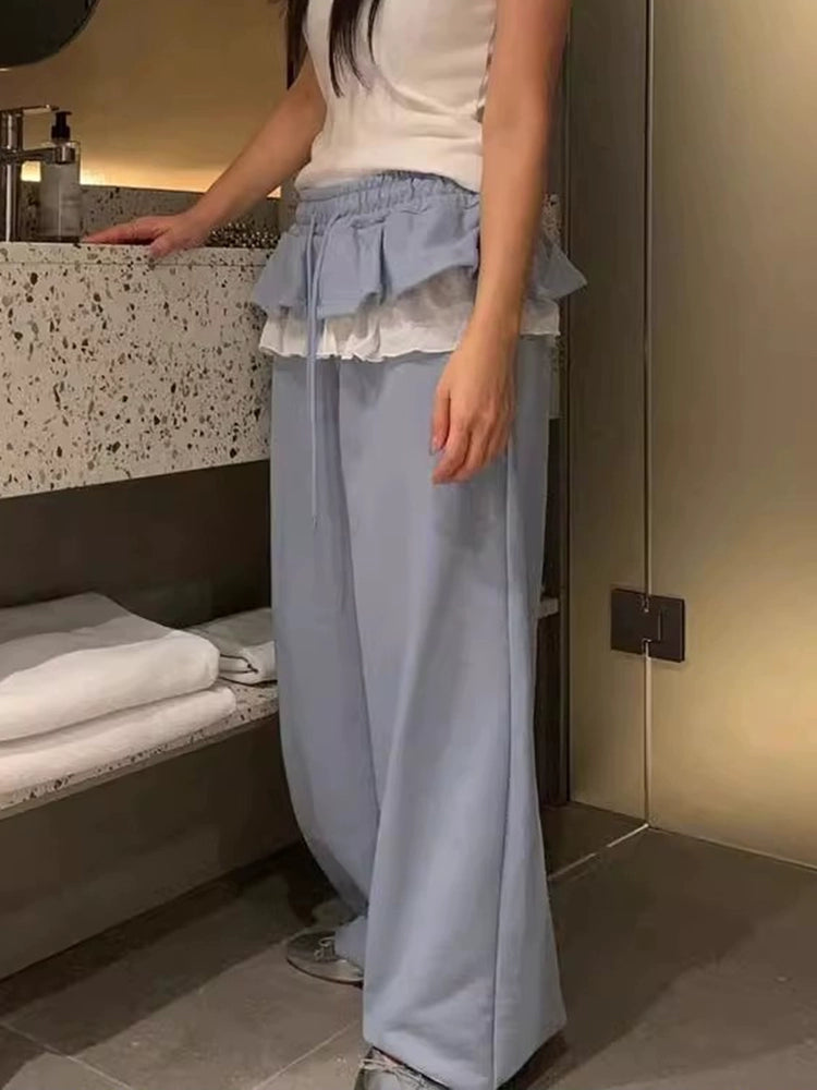 ドッキングレーススカートスウェットパンツ