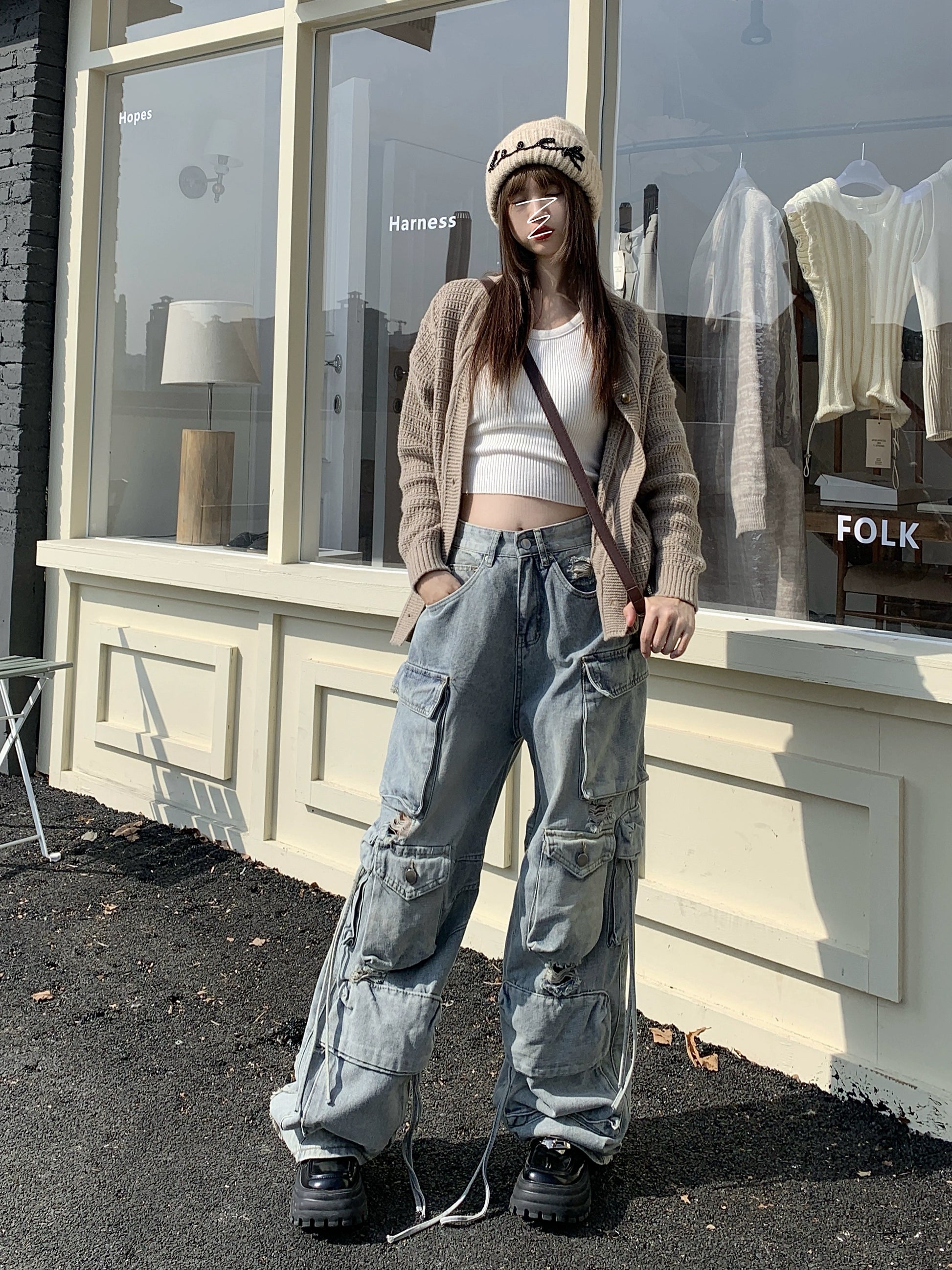 マルチポケットウォッシュグラデーションデニム