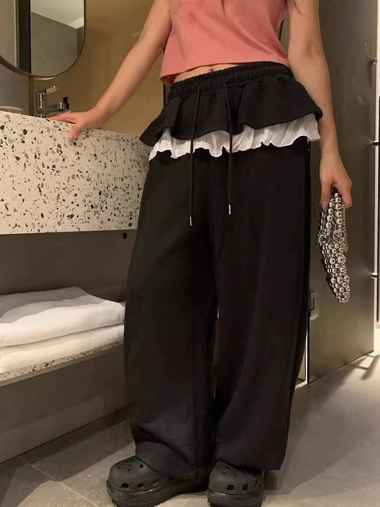ドッキングレーススカートスウェットパンツ
