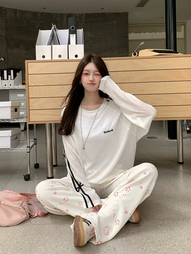 リボンサイドラインロングTシャツ AND67