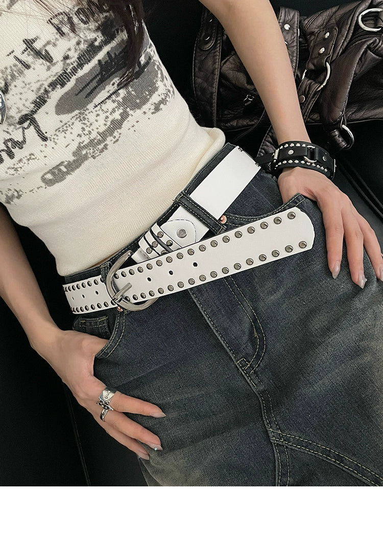 スタッズデコレーションベルト