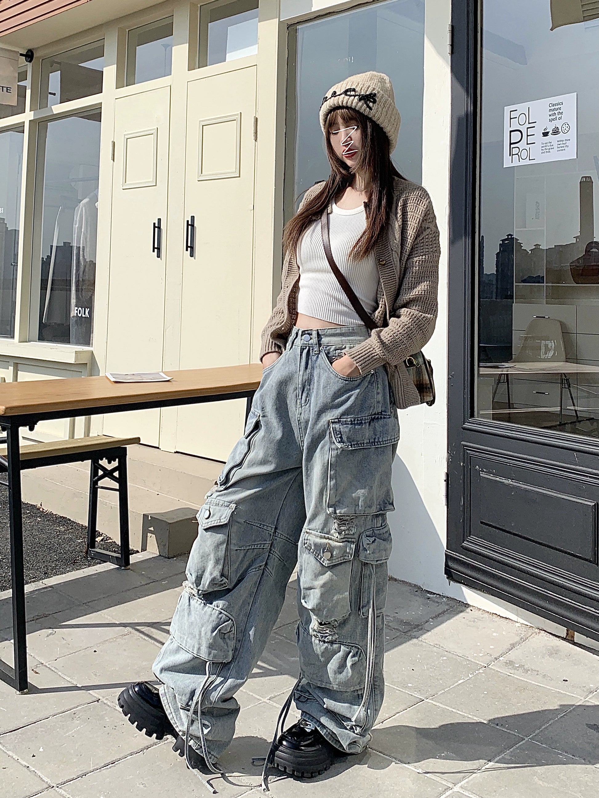 マルチポケットウォッシュグラデーションデニム