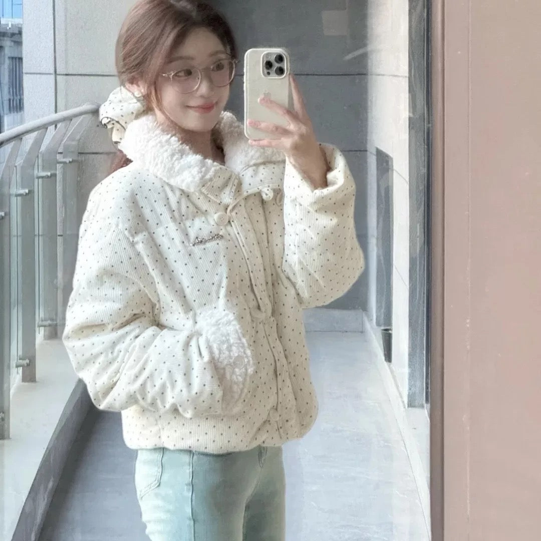 ドットキルティングボアダウン