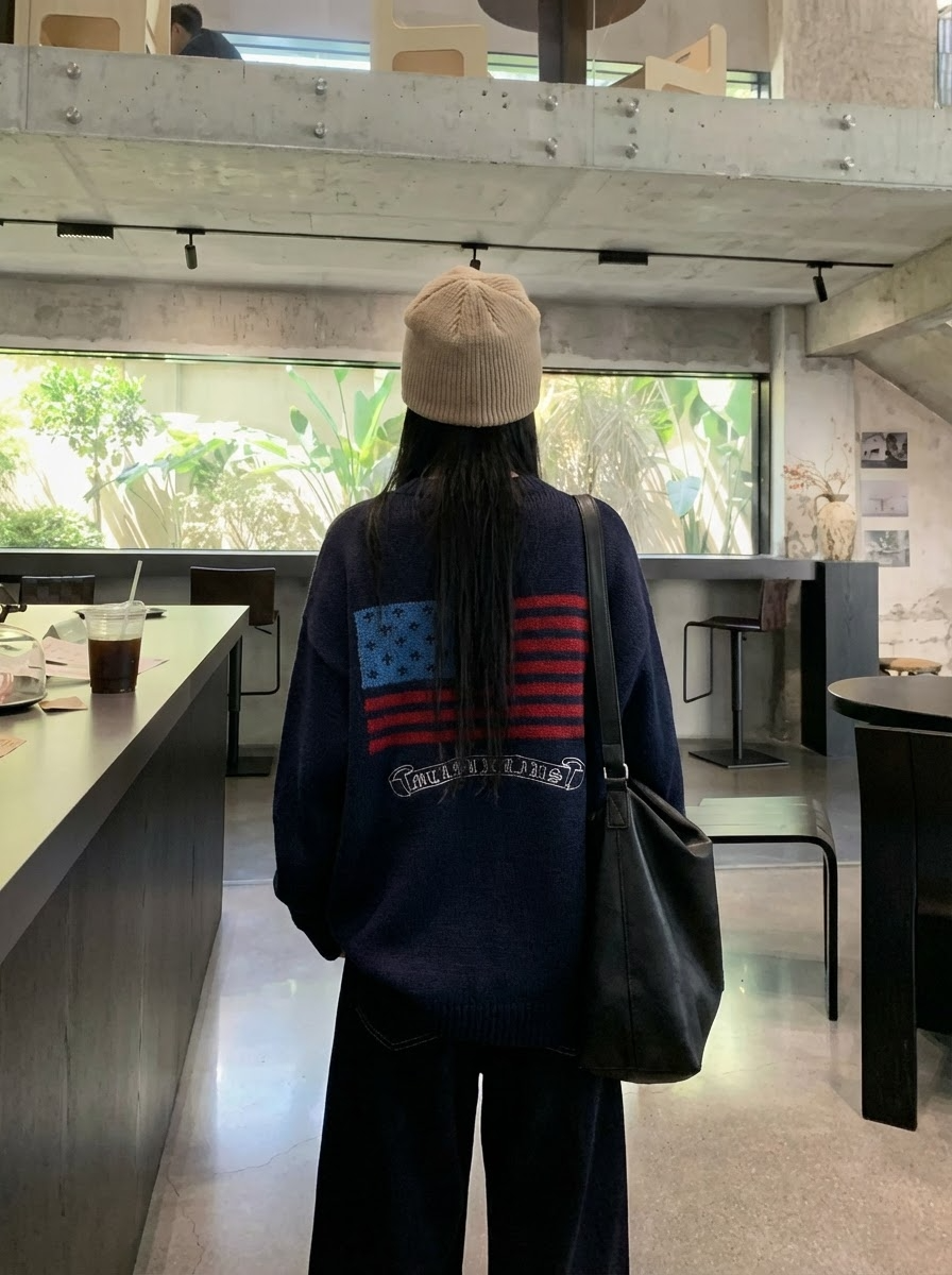 アメリカンバナー ビッグシルエットセーター