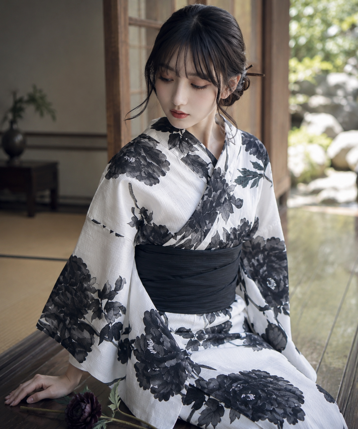 黒牡丹フェミニン浴衣セット