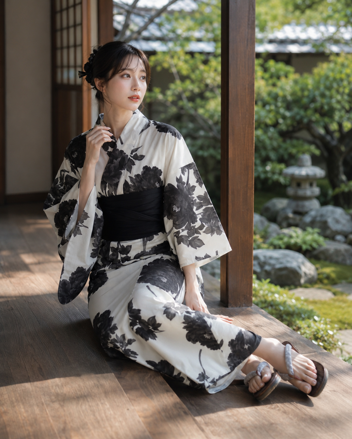 黒牡丹フェミニン浴衣セット