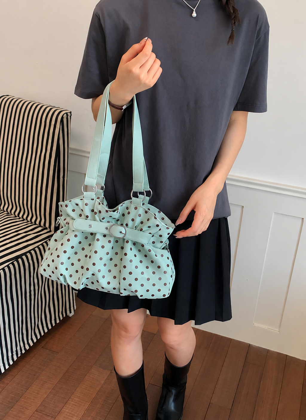 ミントカラー2wayショルダーバッグ