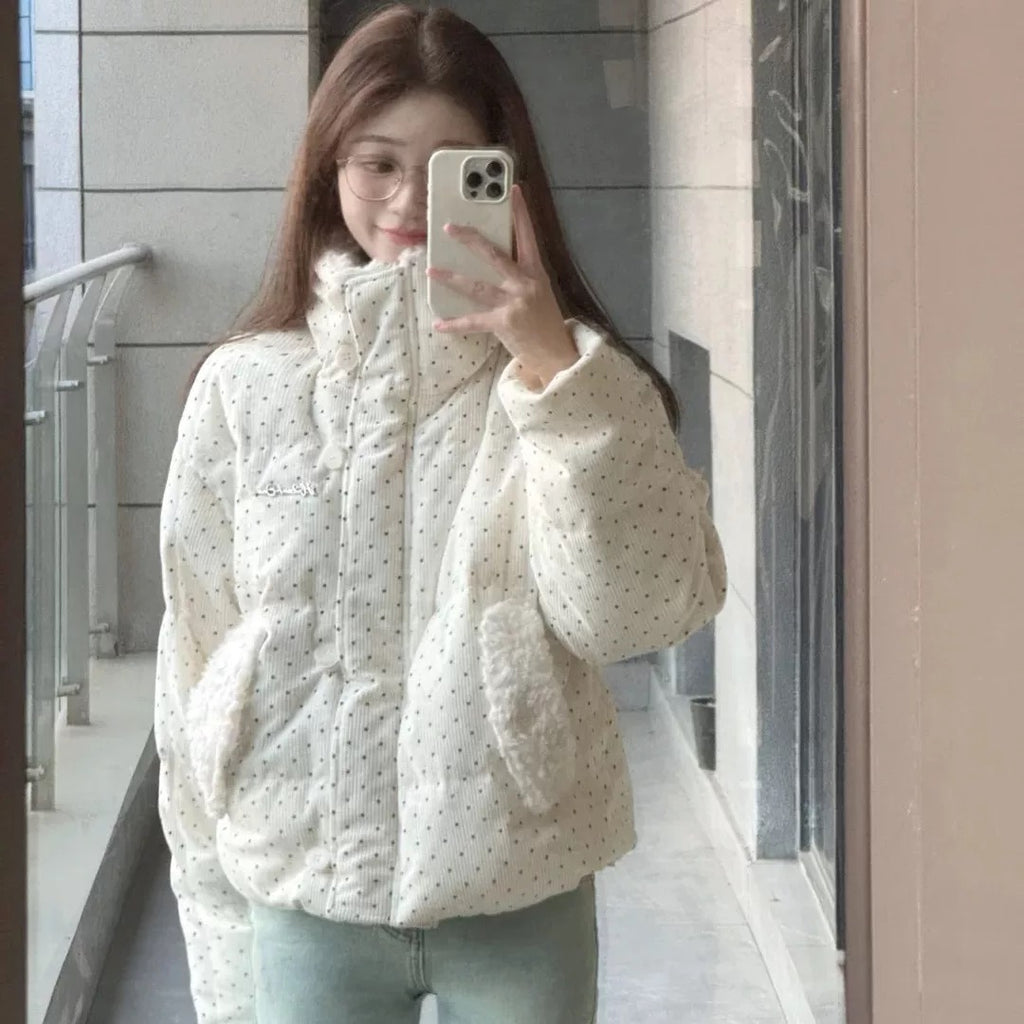 ドットキルティングボアダウン