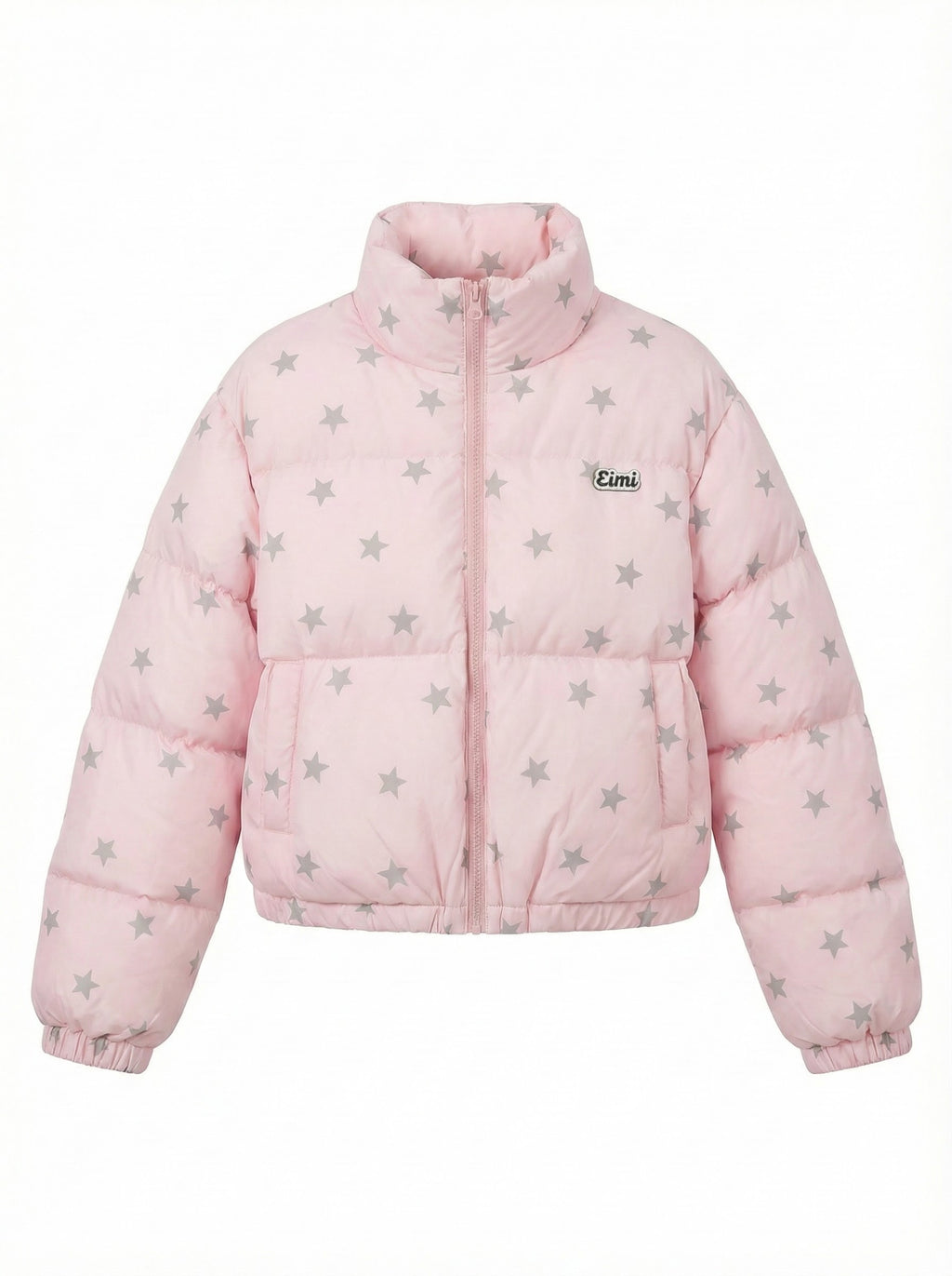 スタープリントスタンドカラーダウンジャケット