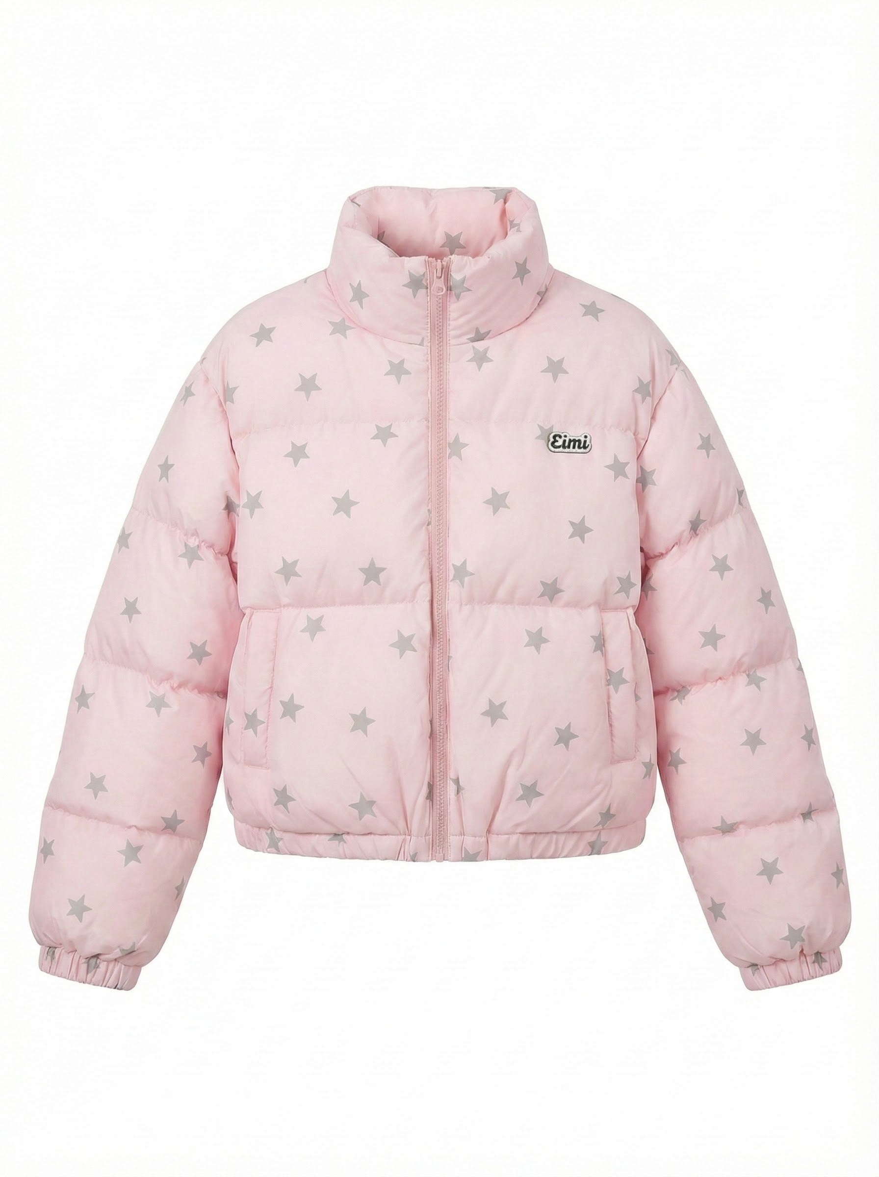 スタープリントスタンドカラーダウンジャケット