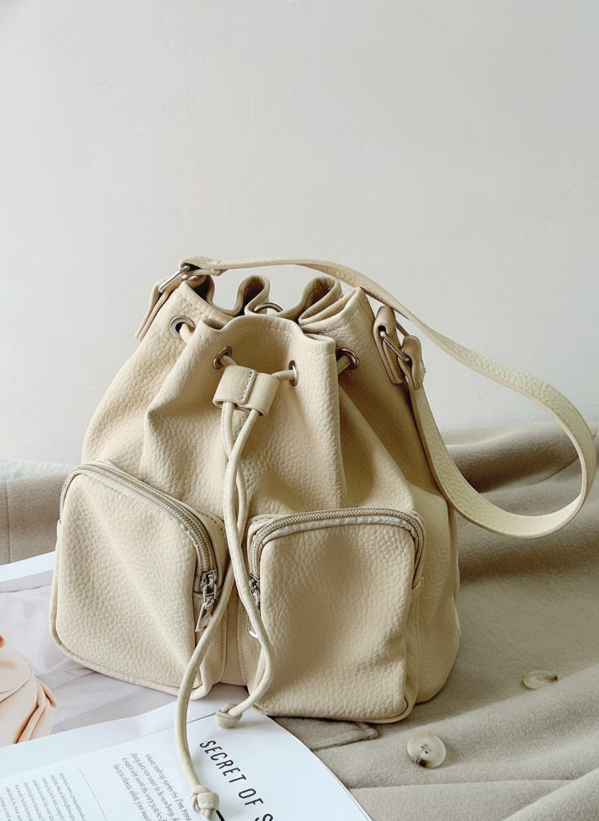 ダブルポケットバケットバッグ