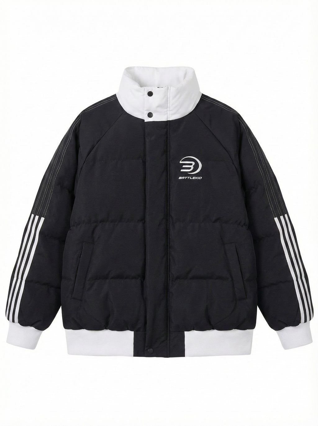 バイカラースポーティダウンジャケット