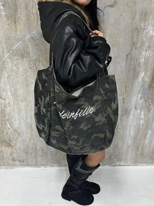 ヴィンテージキャンバスビッグショルダーバッグ