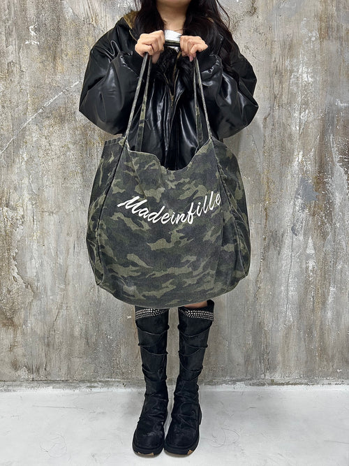 ヴィンテージキャンバスビッグショルダーバッグ