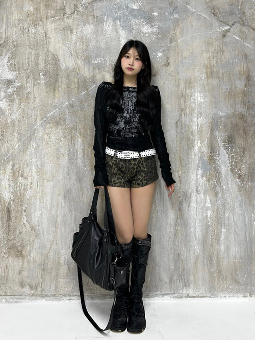 グラフィティワンショルダー ロングTシャツ