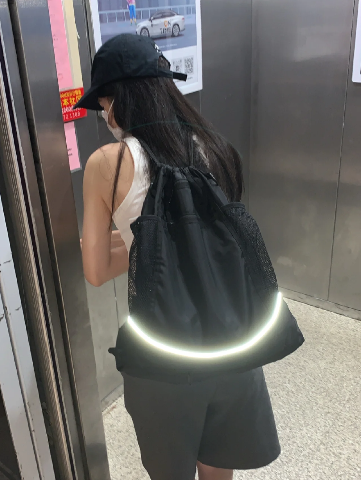 リフレクターサイドポケットナップサック
