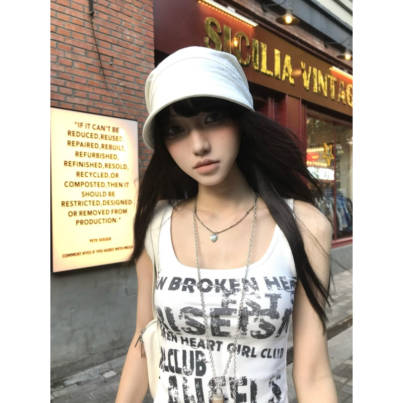 グランジロゴタイトキャミトップス