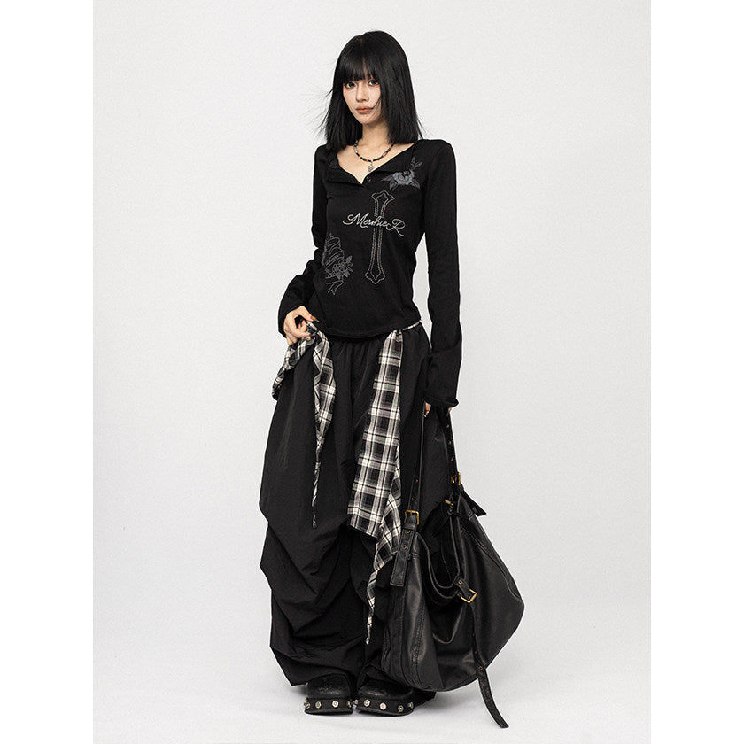 ゴシックローズ クロススリムトップス