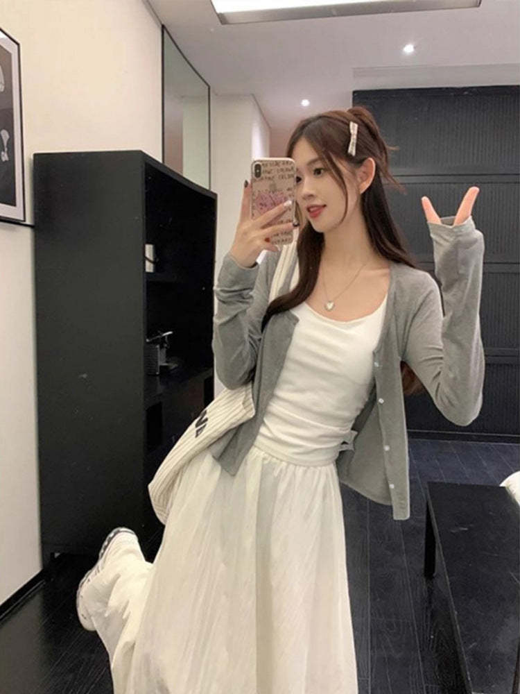 ミニマルスリムカーディガン