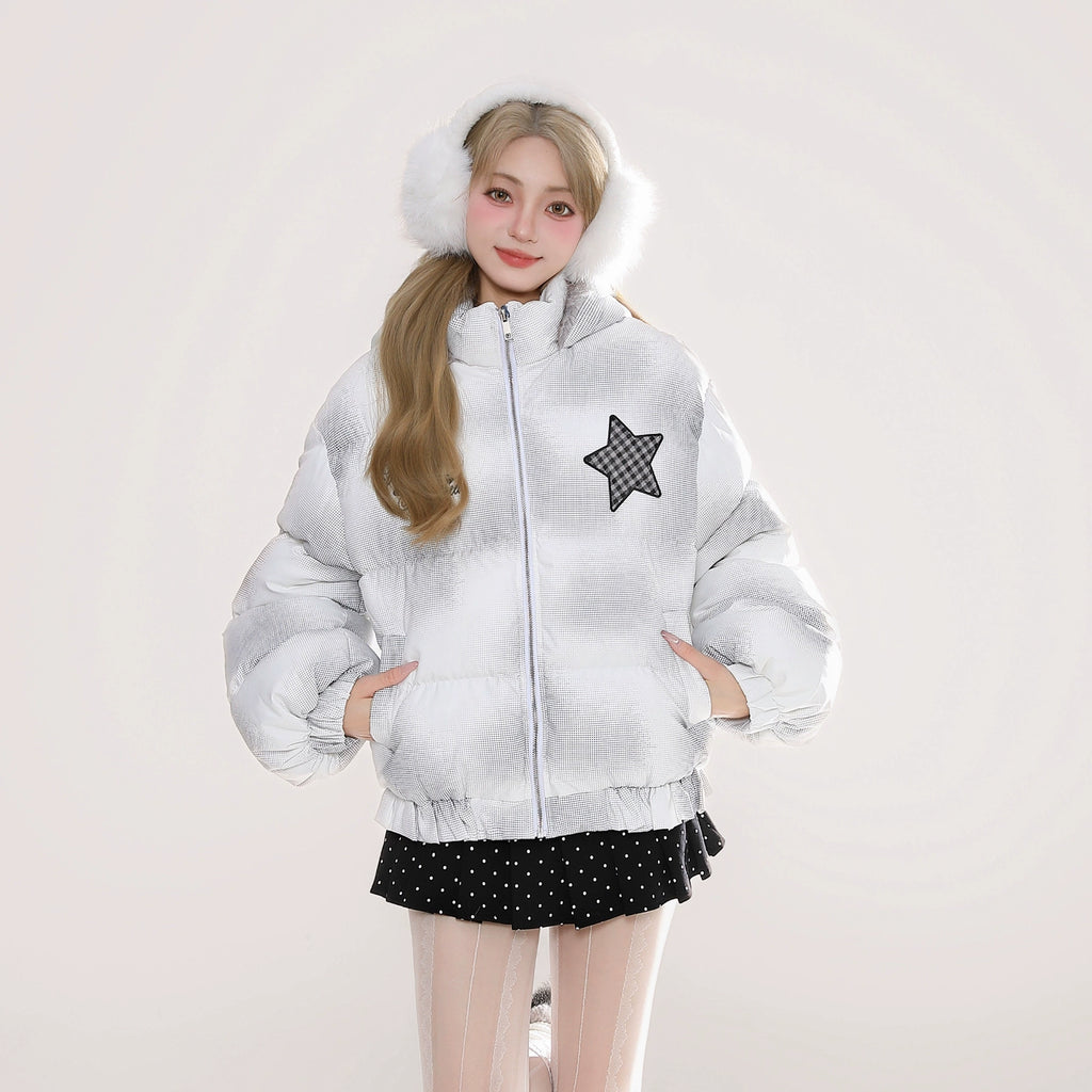 スターアクセントショートダウンジャケット