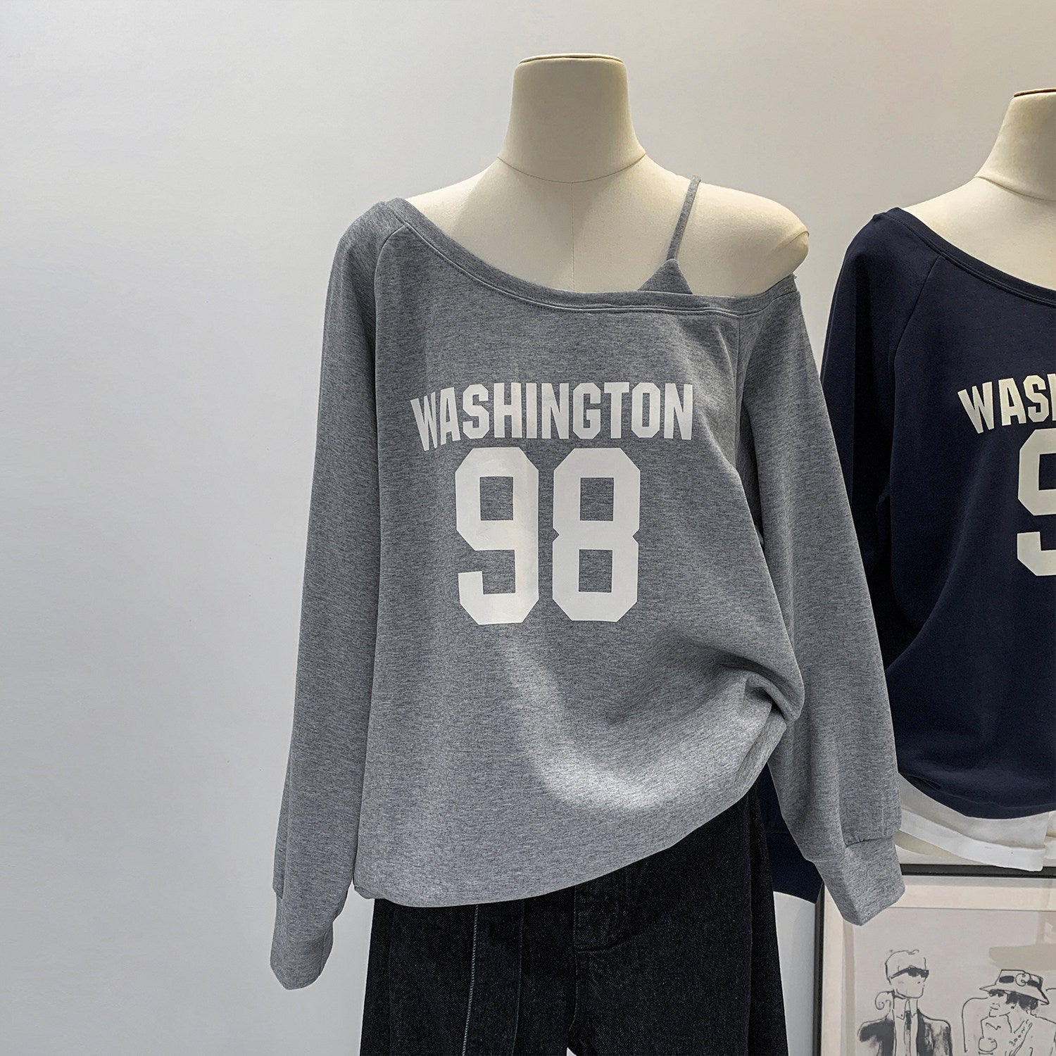 ナンバリング ワンショルスウェット