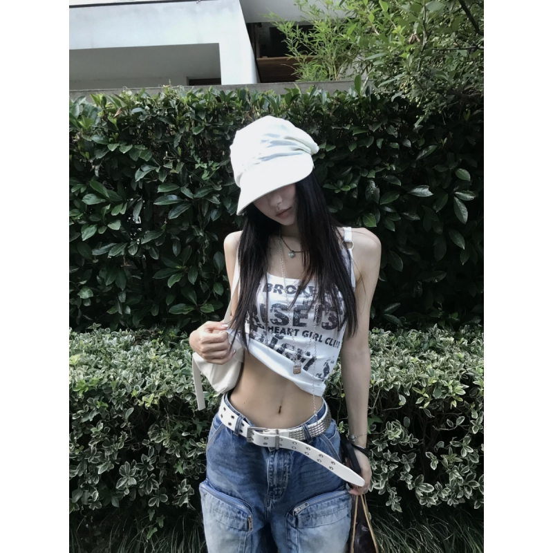 グランジロゴタイトキャミトップス