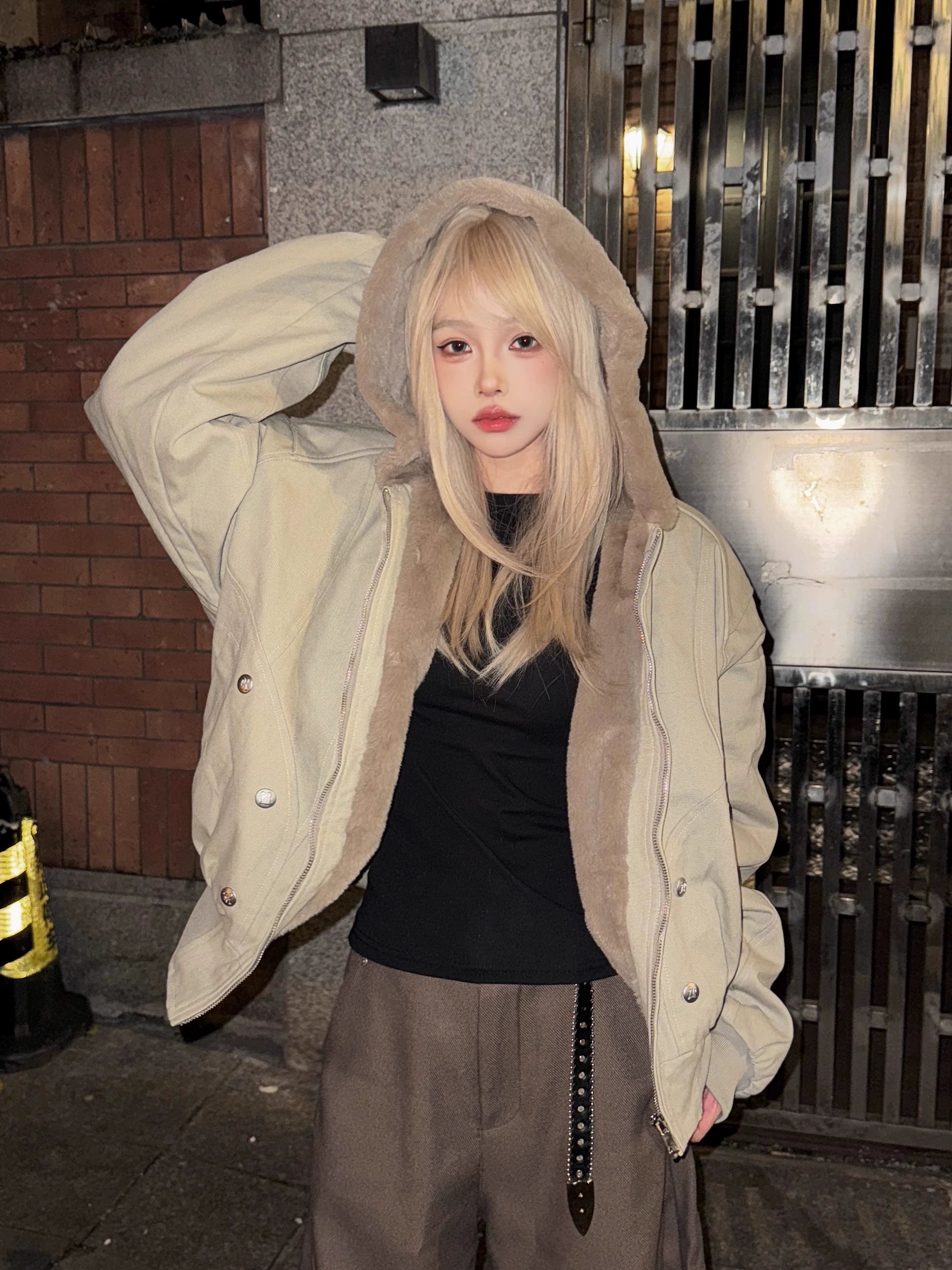 ファーカラージャケット