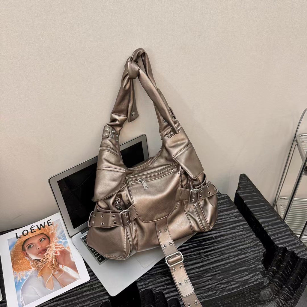 ジップライダースレザーバッグ