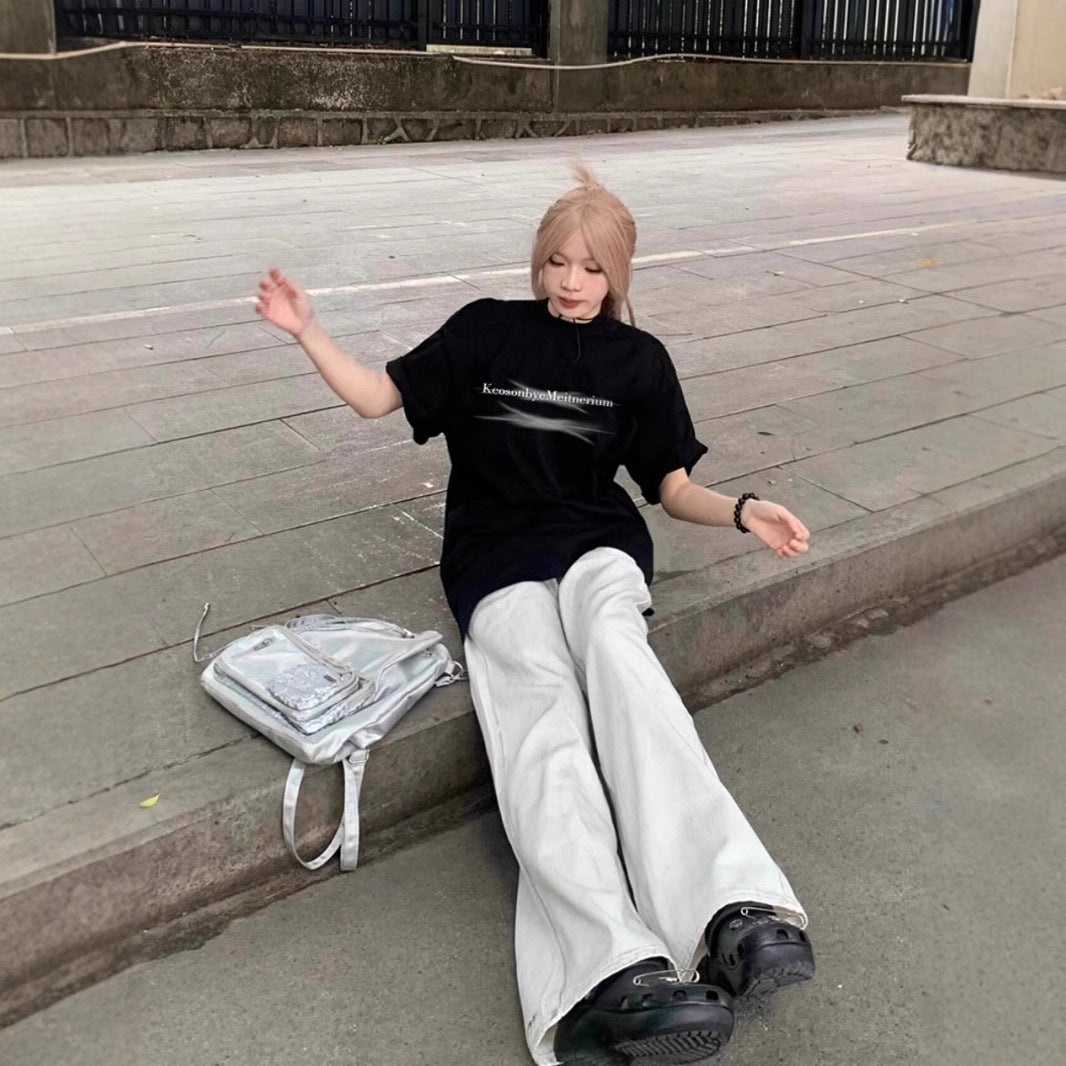 シンプルストリート ロゴデザインTシャツ