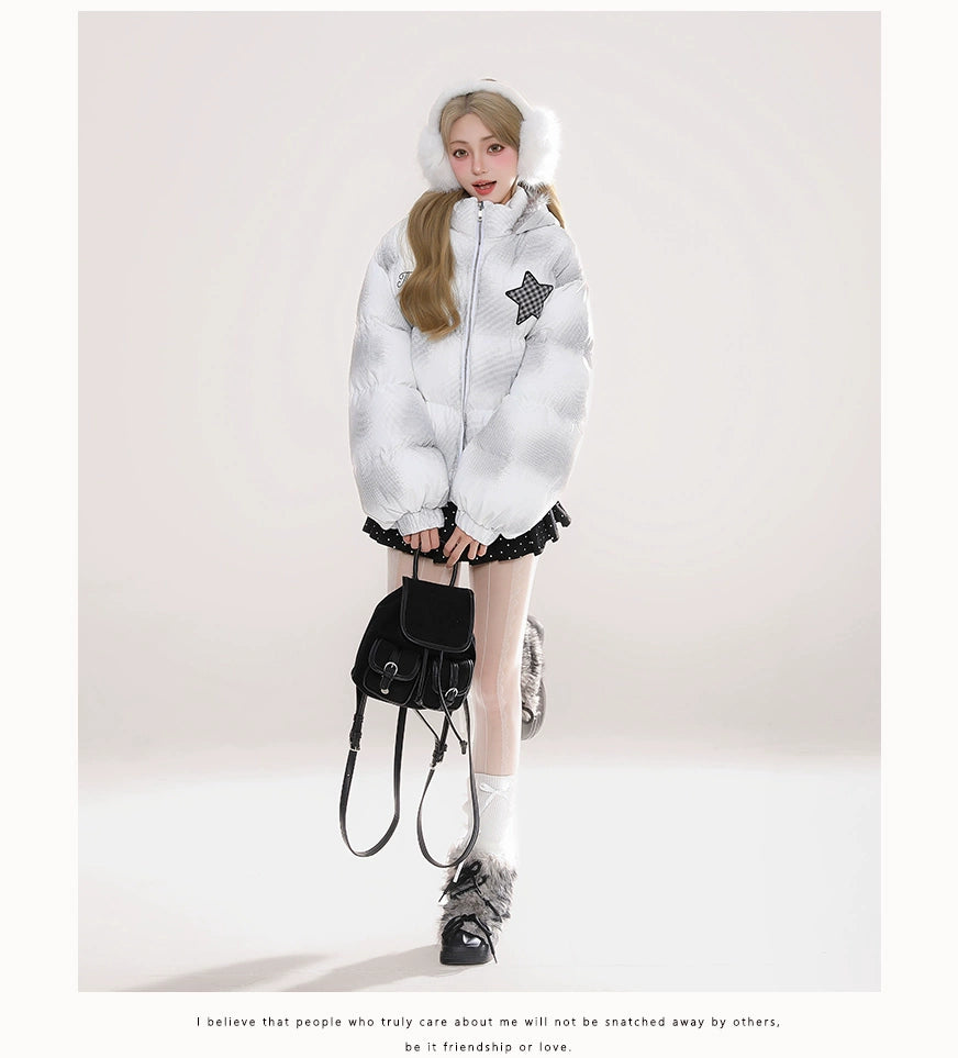 スターアクセントショートダウンジャケット