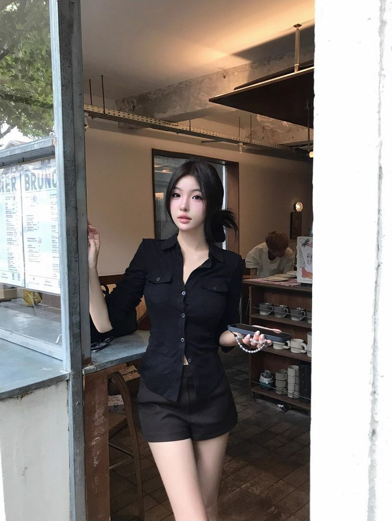 ロングスリーブポケットシャツ
