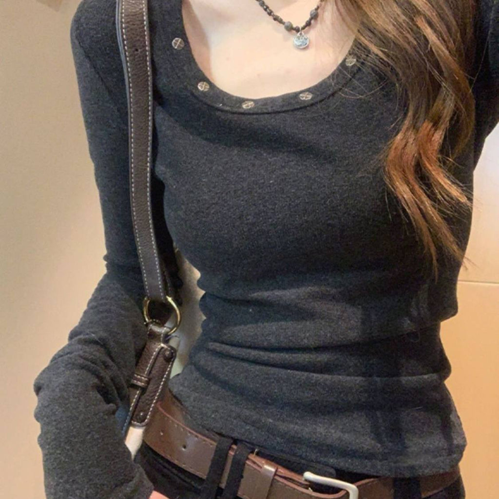 ラウンドネックロングスリーブT