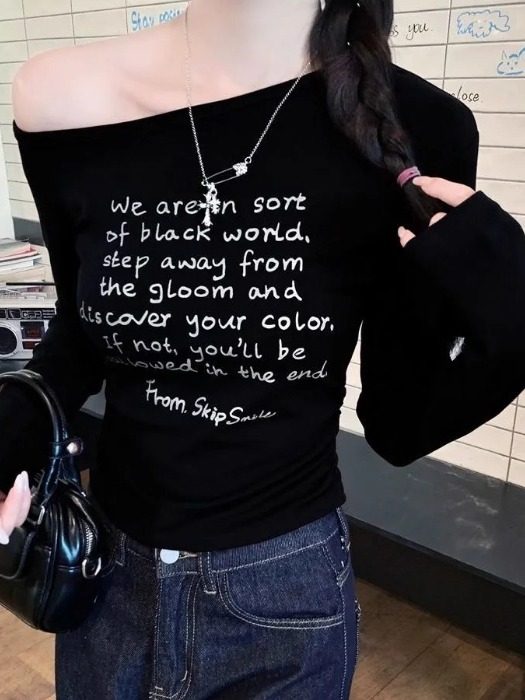 ワンショルレタリングロンT