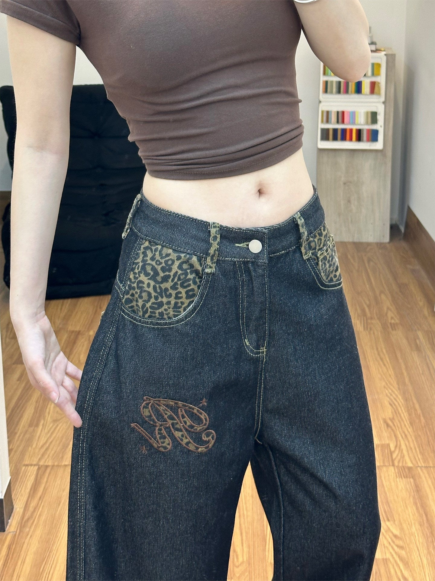 ストリートルーズレオパードジーンズ