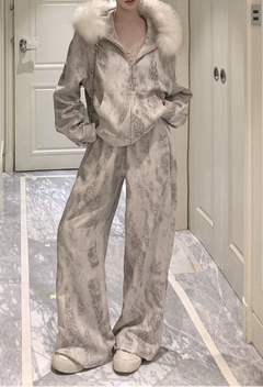 海外大人気！3点♡コーデ♡ふわふわSET UP♡ continuer】ショートパーカーセットアップ | NICE CLAUP / OLIVE des