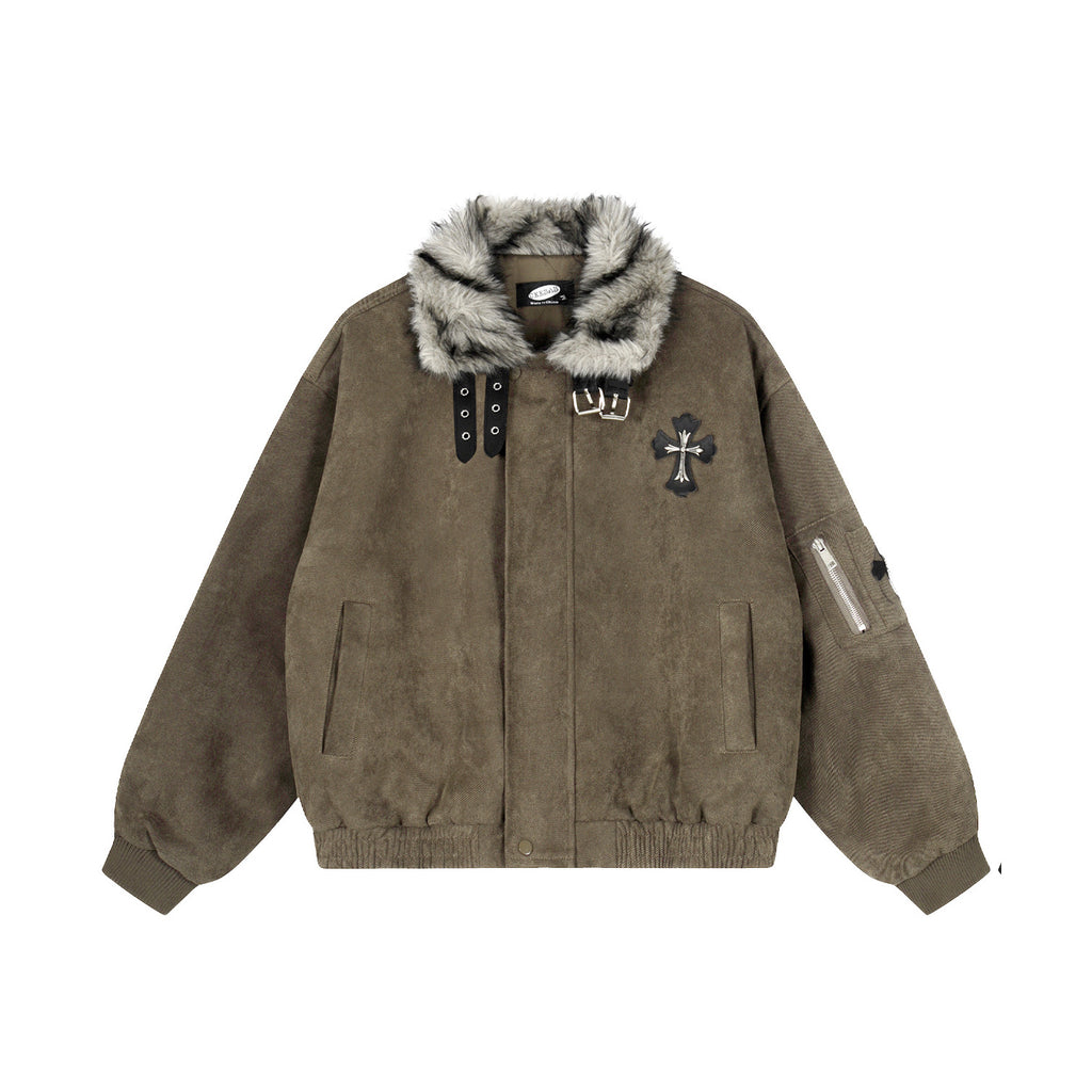 韓国ストリート クロスディテールボリュームアウター